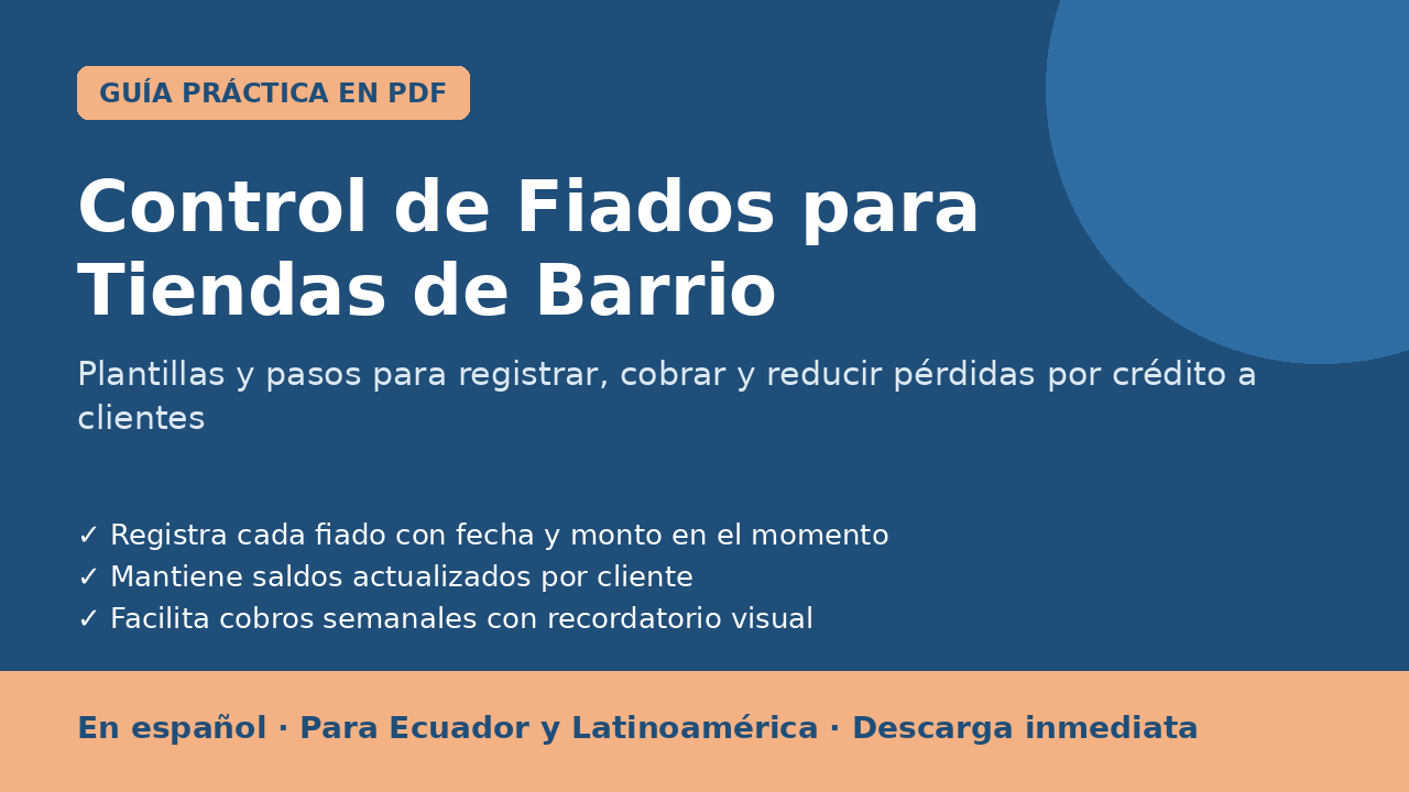 Portada: Control de Fiados para Tiendas de Barrio