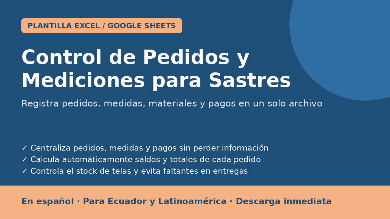 Portada: Control de Pedidos y Mediciones para Sastres
