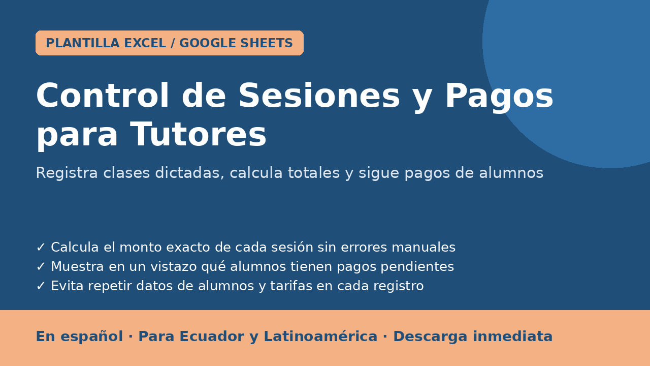 Portada: Control de Sesiones y Pagos para Tutores