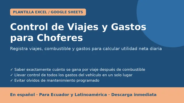 Control de Viajes y Gastos para Choferes