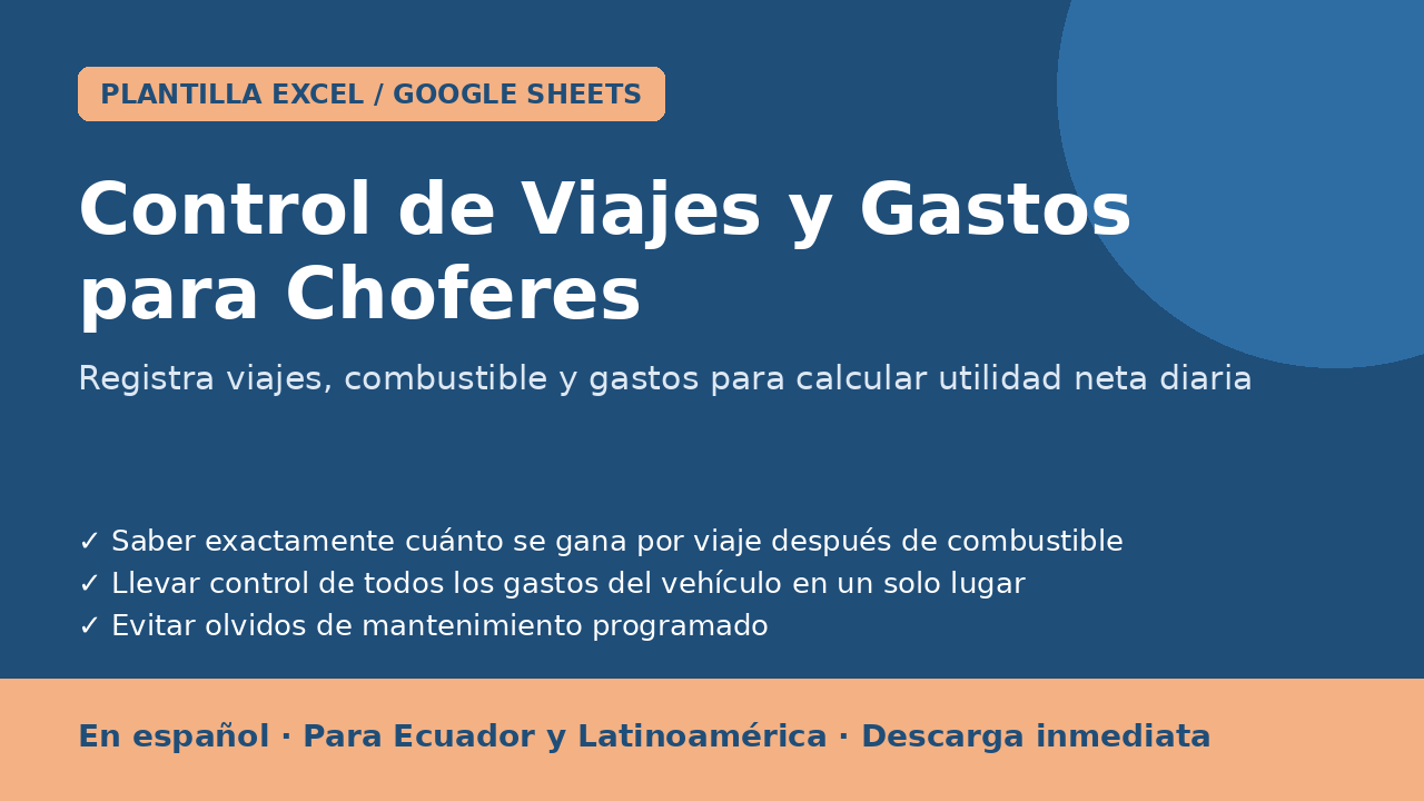 Portada: Control de Viajes y Gastos para Choferes